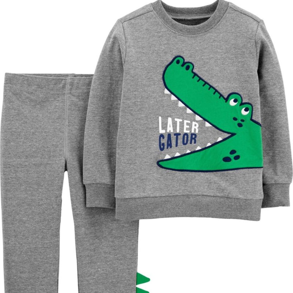 Carter's 2-Piece Alligator Pullover Jogger - Picture 1 of 3